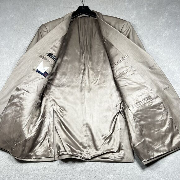 Ermenegildo Zegna Blazer Mens Size 42 Brown Jacket Two Buttons Made In Italy - Picture 12 of 16